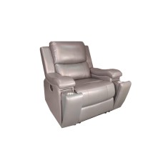 Manilla Grey Leather Gel Reclining Chair